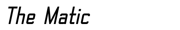 The Matic font preview
